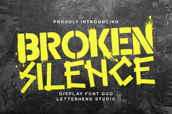 Broken Silence: A Bold Display Font for Digital Branding
