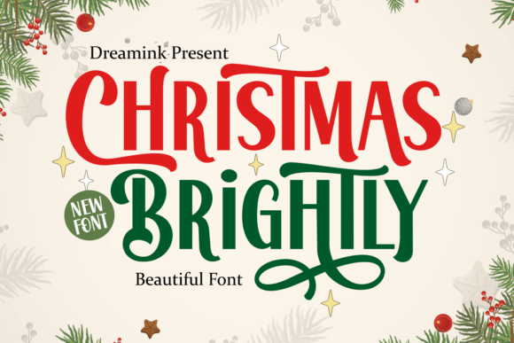 Christmas Brightly: A Display Font for Festive Editorial Mood