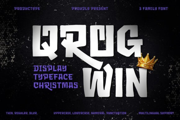 Qrog Win: A Festive Display Font for Holiday Branding