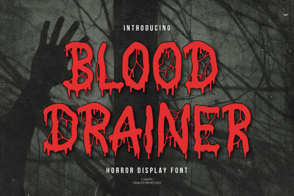 Testing the Blood Drainer Font in Web Design